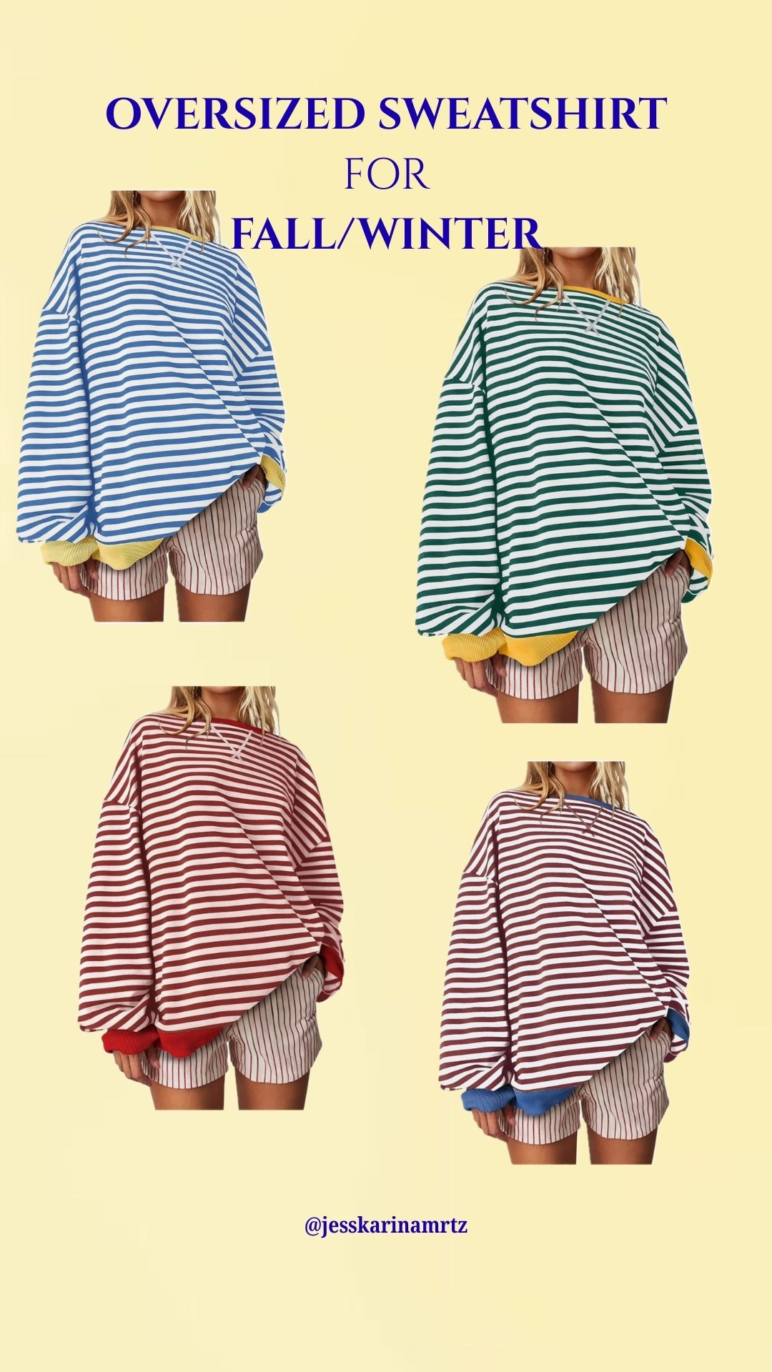 Comfy, casual, and cute ✨ this oversized striped sweatshirt is such a staple for fall layering! Pairs so easily with jeans, skirts, leggings, or joggers for that effortless look. 

#fall #falloutfits #fallstyle #ootdfall

#LTKStyleTip #LTKSaleAlert #LTKU