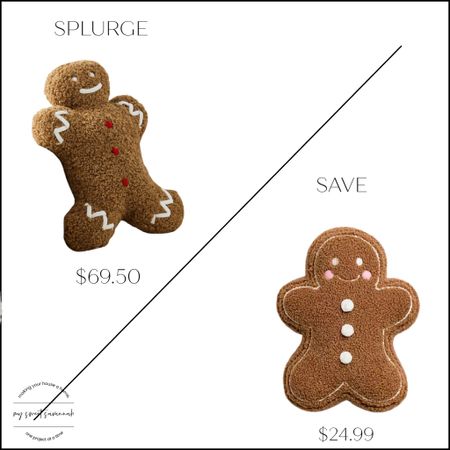 Mr. Spice gingerbread man pillow. 
Save or splurge
Pottery barn
Kirklands
Bedroom
Christmas decor 

#LTKHoliday #LTKSeasonal #LTKsalealert