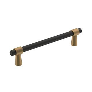 Amerock Mergence 5-1/16 in. (128 mm) Matte Black/Champagne Bronze Drawer Pull BP36859FBCZ - The H... | The Home Depot