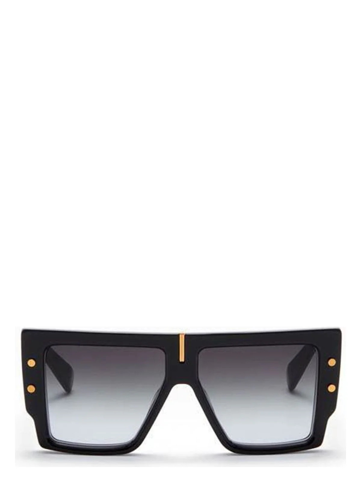 Balmain Men's B - Grand Sunglasses in Blk - Gld | Size 57 | BPS Color 144ABLKGLD | LOZURI