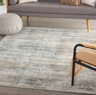 Nourison Home Desert Skies Dsk06 Beige And Blue 5'x8' Area Rug | Ashley Homestore
