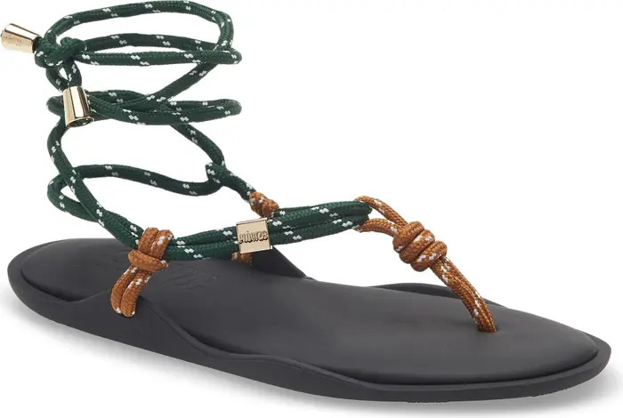 Lace-Up Ropes Water Repellent Thong Slide Sandal (Women) | Nordstrom