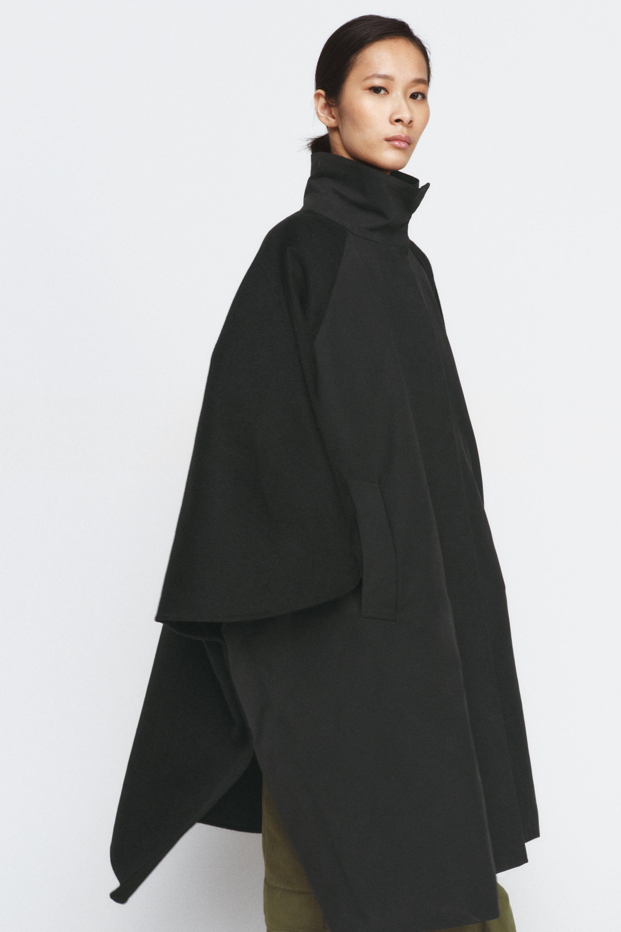 COMBINED WOOL BLEND CAPE ZW COLLECTION LIMITED EDITION | Zara AU