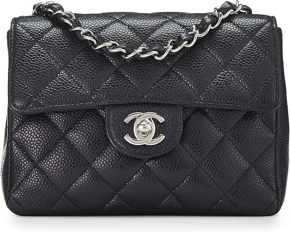 Amazon.com: Chanel, Pre-Loved Black Quilted Caviar Half Flap Mini, Black : Luxury Stores | Amazon (US)
