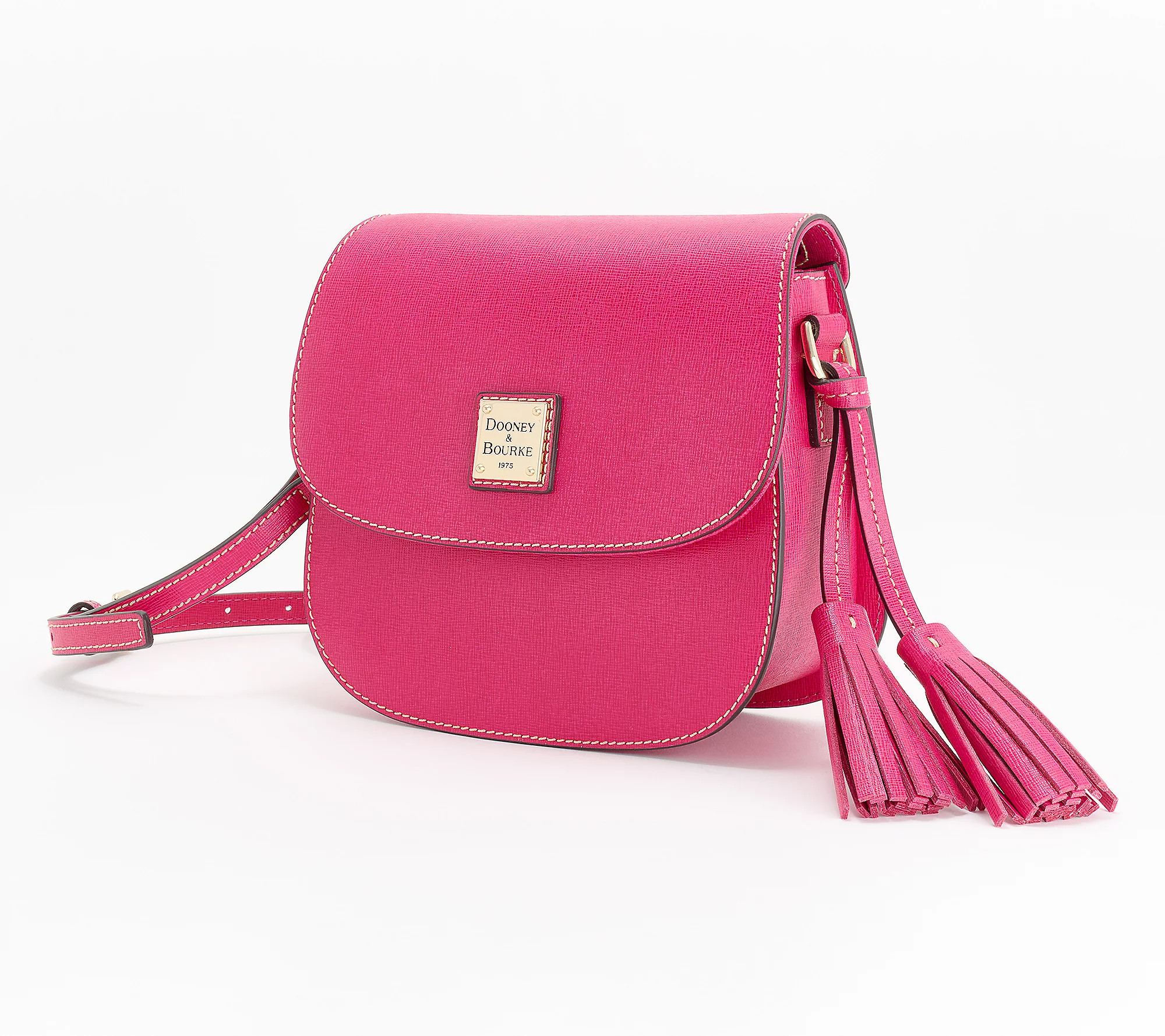 As Is Dooney & Bourke Saffiano Leather Flap Crossbody | QVC