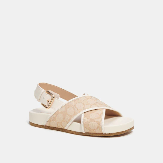 Adora Sandal In Signature Jacquard | Coach Outlet US