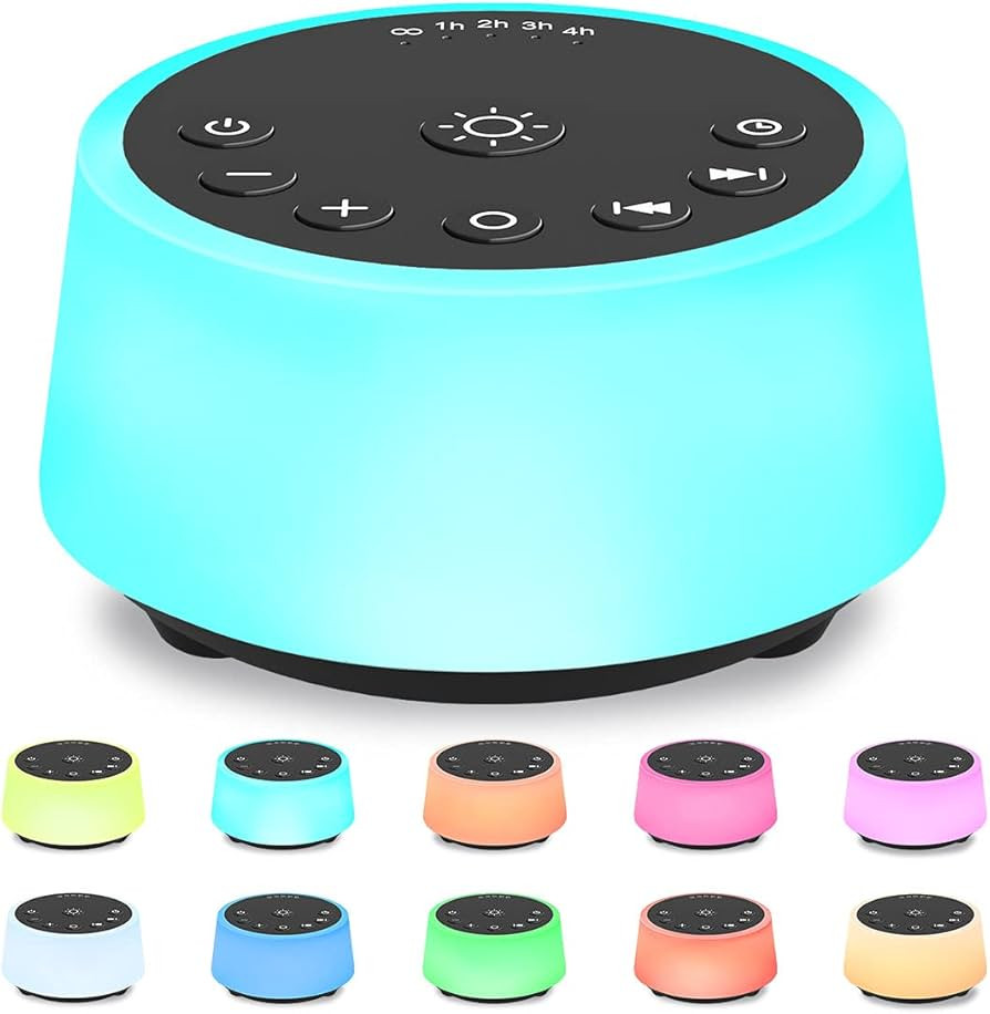 Color Noise Sound Machines with 10 Colors Night Light 25 Soothing Sounds and Sleep White Noise Ma... | Amazon (US)
