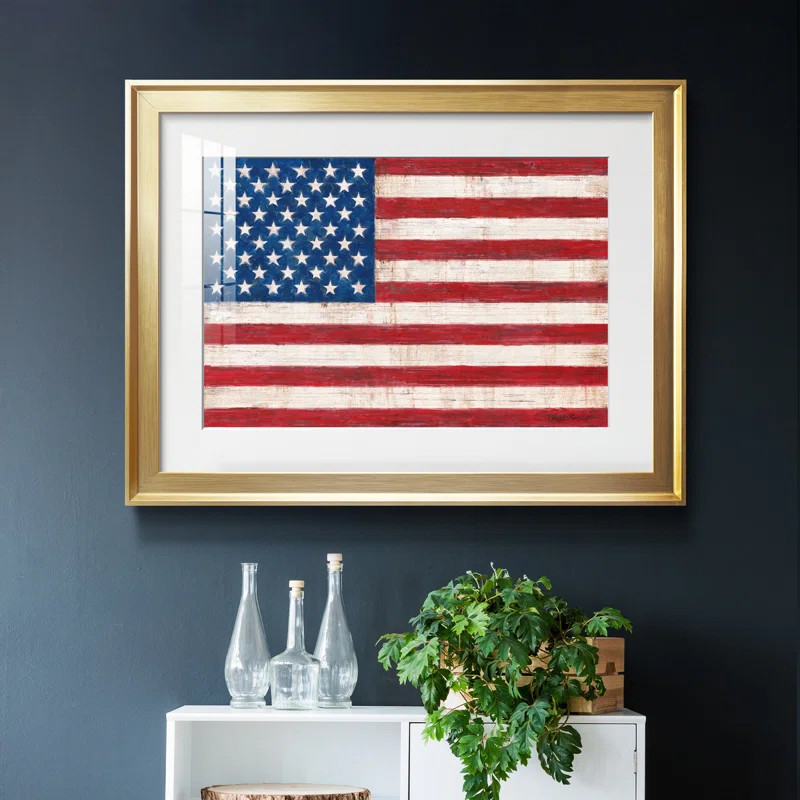Old Glory Framed On Paper Painting | Wayfair North America