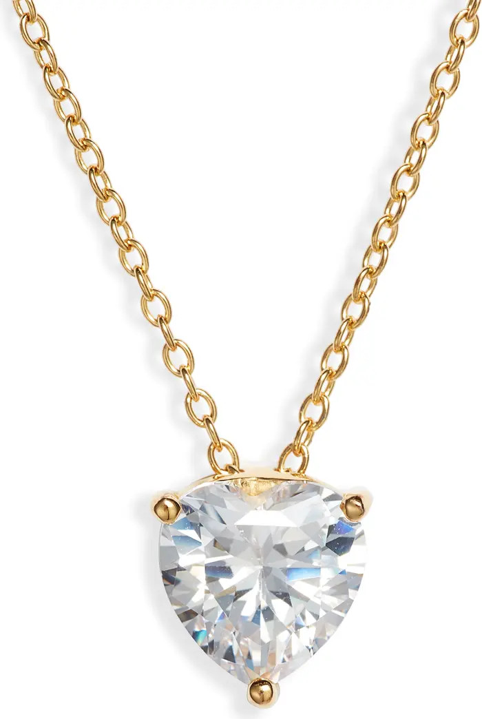 Nordstrom 2ct tw Sterling Silver Cubic Zirconia Heart Pendant Necklace | Nordstrom | Nordstrom