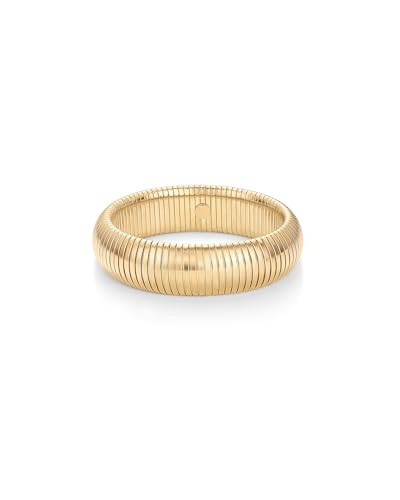 PAVOI Stainless Steel 14K Gold Plated Waterproof Flexible Stretch Chunky Bangle for Women | Cobra... | Amazon (US)