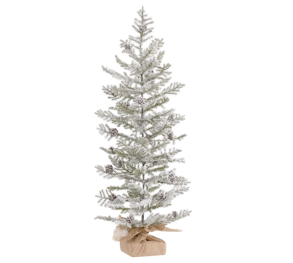 Pre-Lit Faux Snowy Pine Trees | Pottery Barn (US)