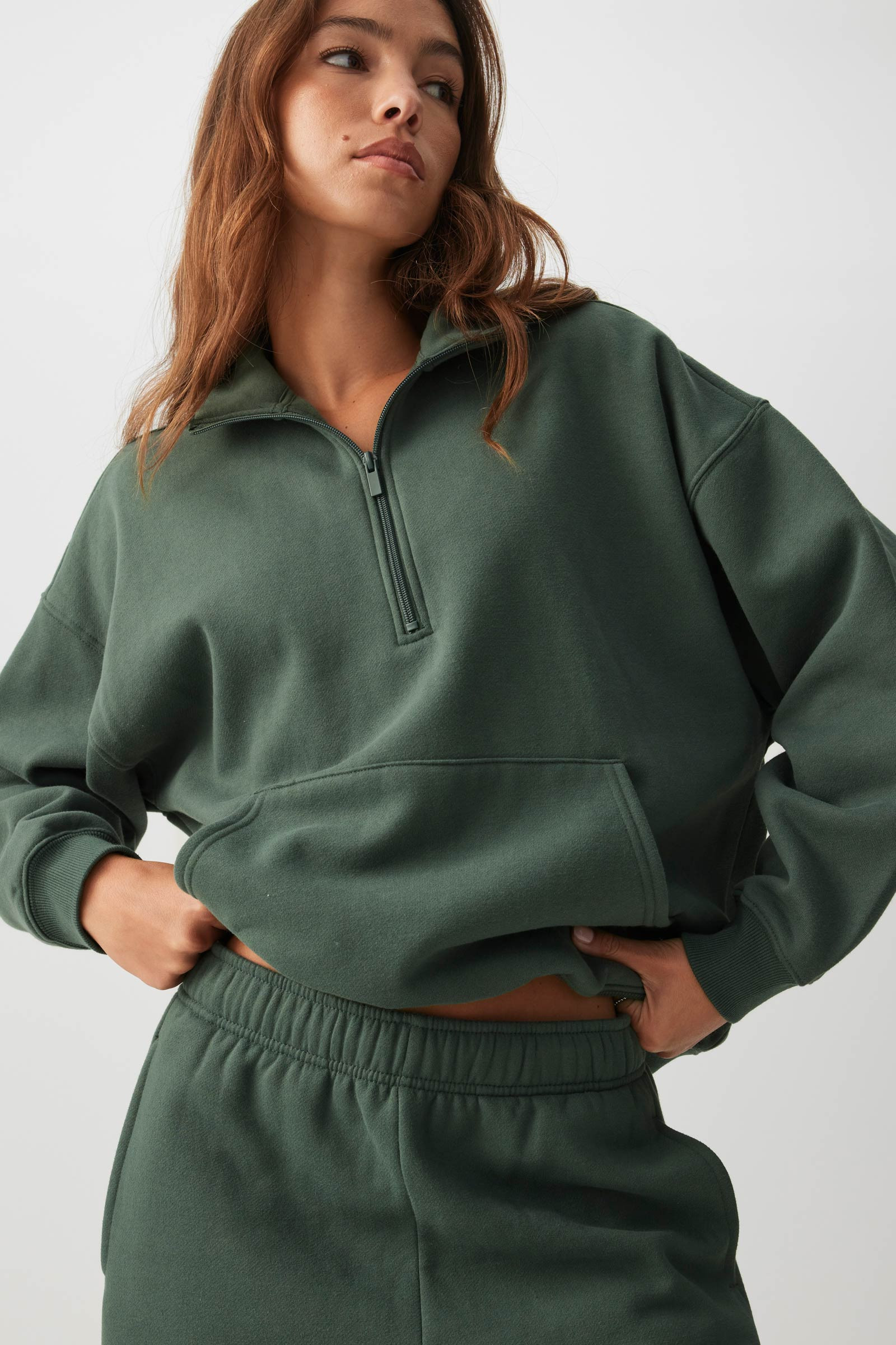 MADESOFT Fleece Oversized Half Zip Sweatshirt | Ardene