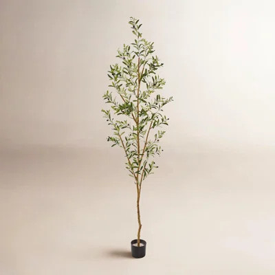 77" Artificial Olive Tree in Planter | Wayfair North America