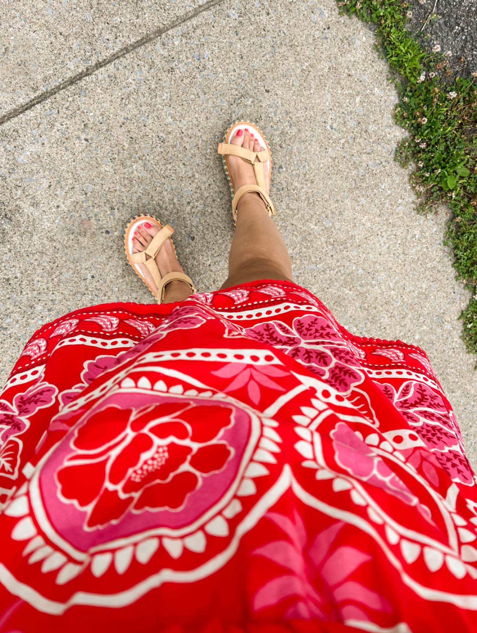 Summer dress, sandals, summer outfit, Farm Rio, Tory Burch

#LTKshoecrush #LTKsalealert #LTKunder100
