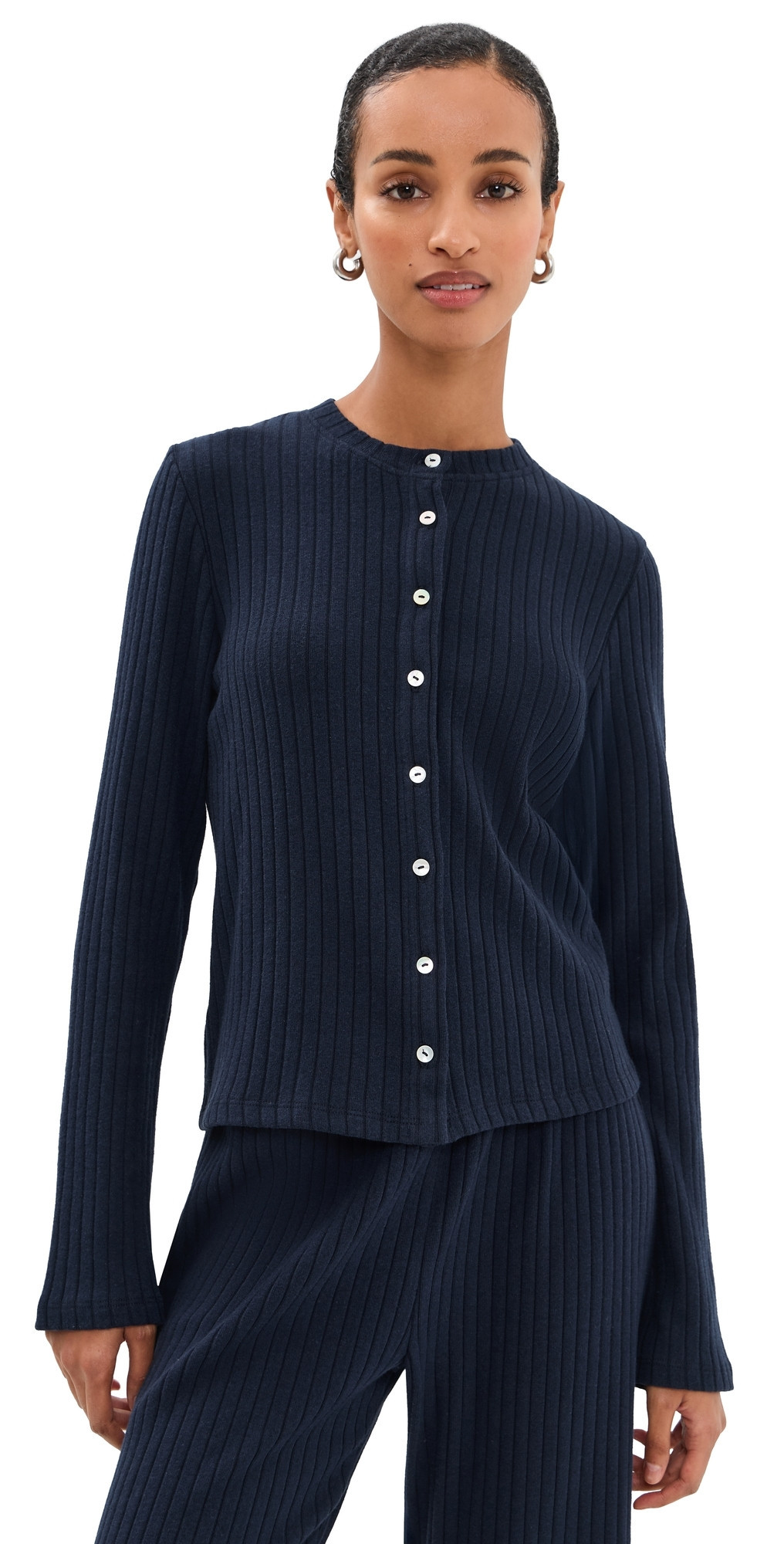 DONNI. The Sweater Rib Cardi Navy XS | Shopbop