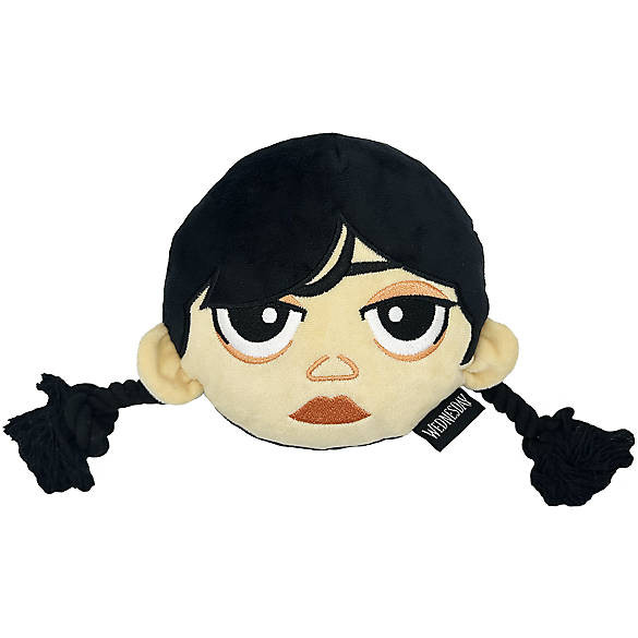 Wednesday Head with Rope Hair Dog Toy | PetSmart