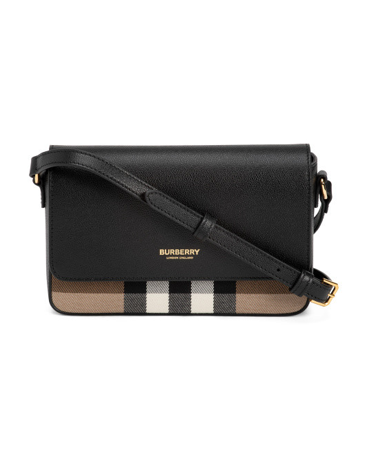 Canvas And Leather Small Hampshire House Check Crossbody | Marshalls