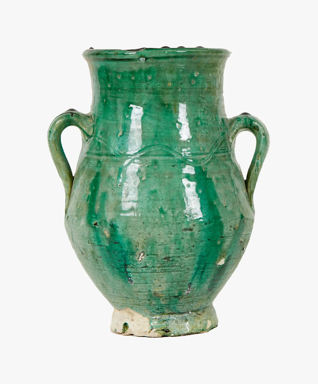 Moroccan Vintage Tamegroute Large Two Earrings Ceramic Vase MWV011, Handmade Tribal Ceramic Decor... | Etsy (US)