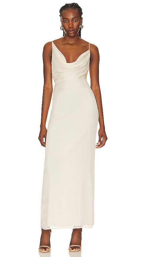 Nbd vestido largo nadiah en color ivory talla S | Revolve Clothing (Global)