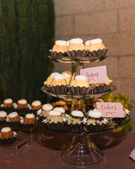 Wedding decor - 3 tier cake stand, custom calligraphy buffet cards 

#LTKWedding