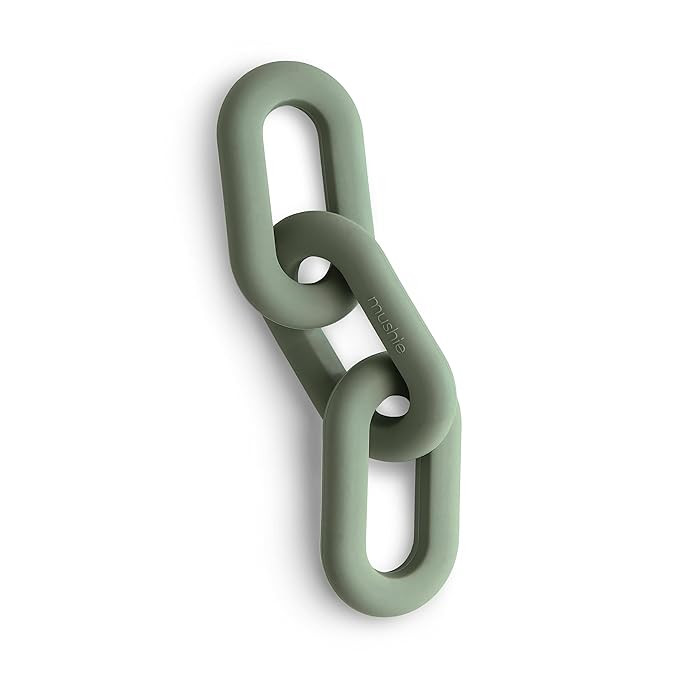 mushie Silicone Baby Links Teether Toy (Dried Thyme) | Amazon (US)