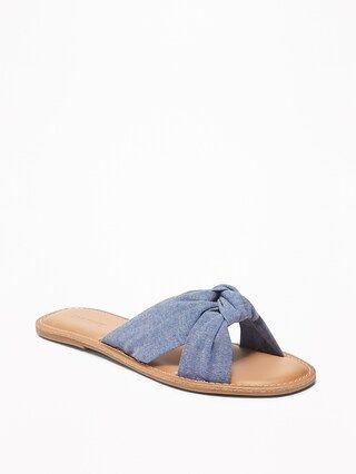 Knotted-Twist Slide Sandals for Women | Old Navy US