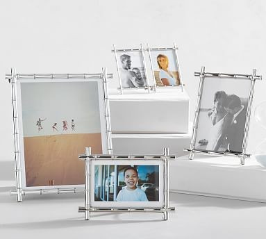 Bamboo Picture Frames - Silver | Pottery Barn (US)