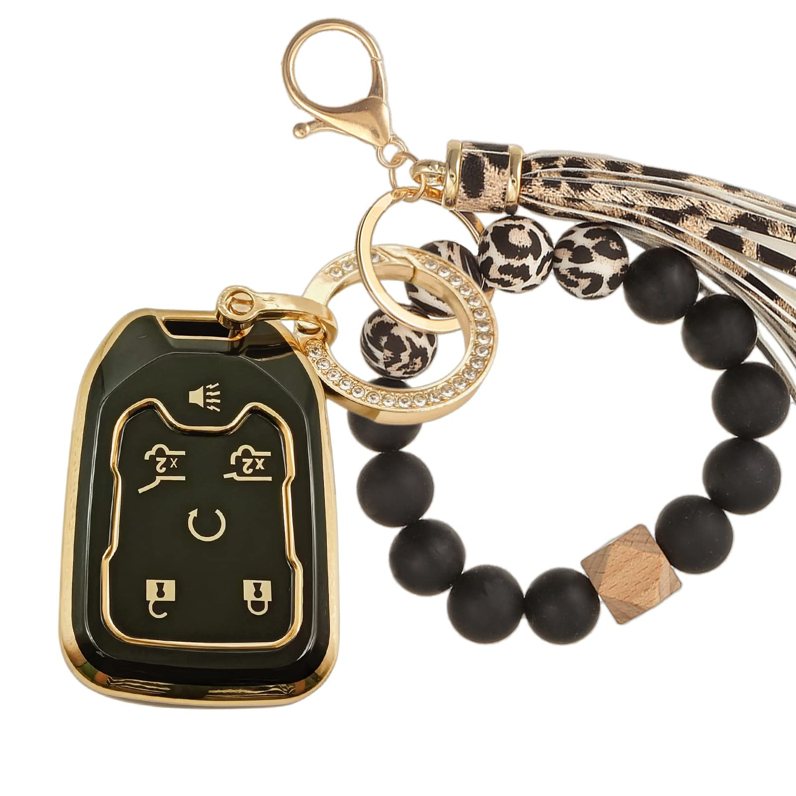 Key Fob Case Fit for Chevy Chevrolet Suburban Tahoe GMC Terrain Yukon XL Smart 6 Buttons Soft TPU... | Amazon (US)