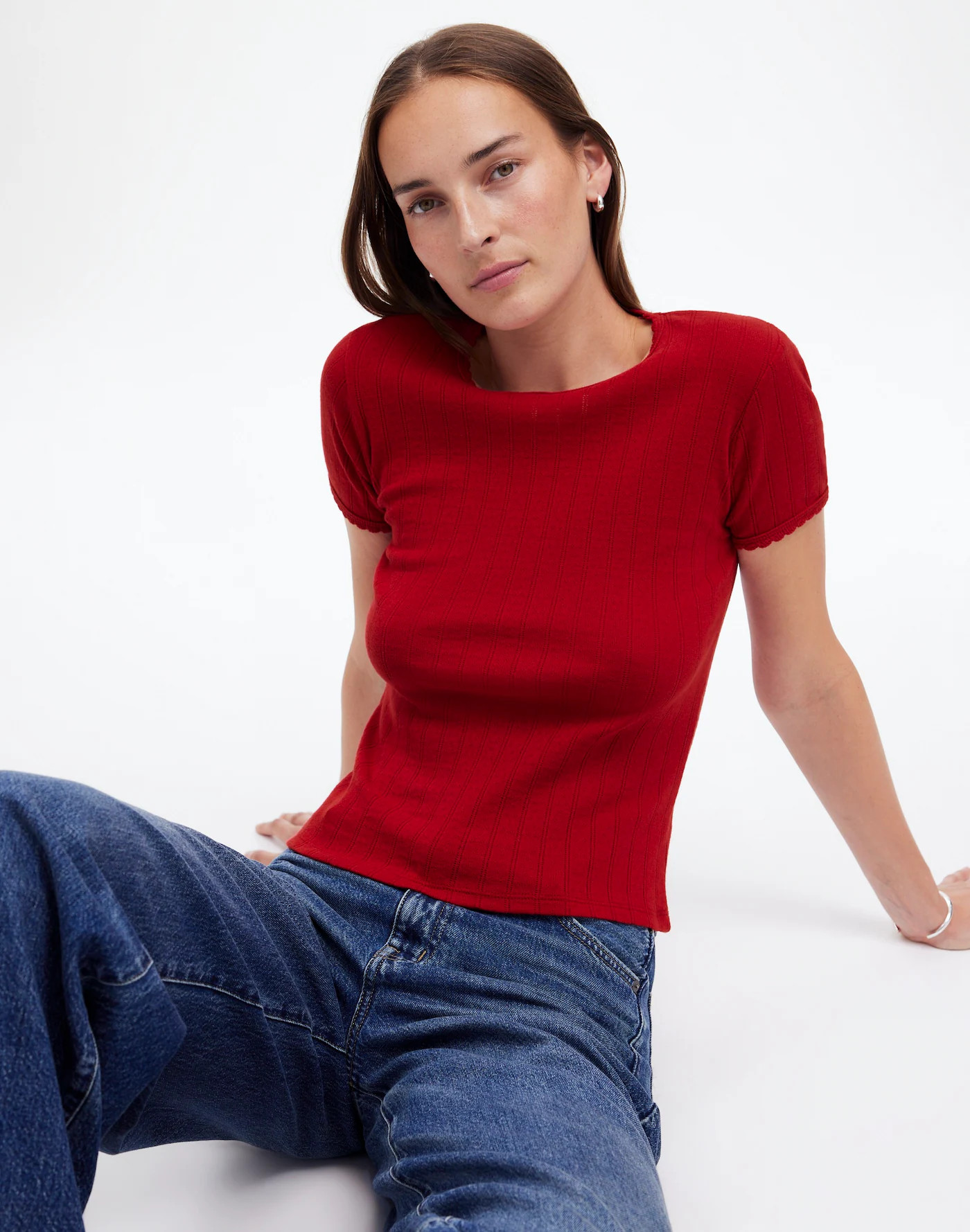 Madewell x LESET Pointelle Slim-Fit Tee | Madewell