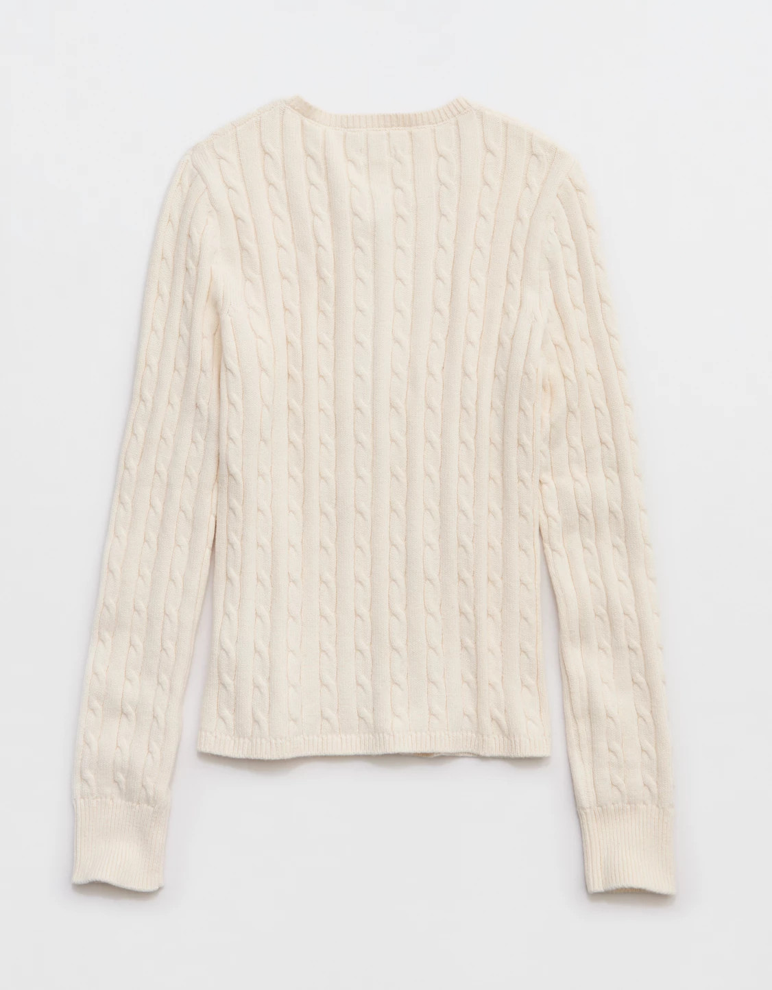 Aerie Cotton Cable Henley Sweater | Aerie