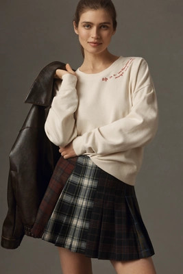 Maeve x Laetitia Rouget Embroidered Sweatshirt | Anthropologie (US)