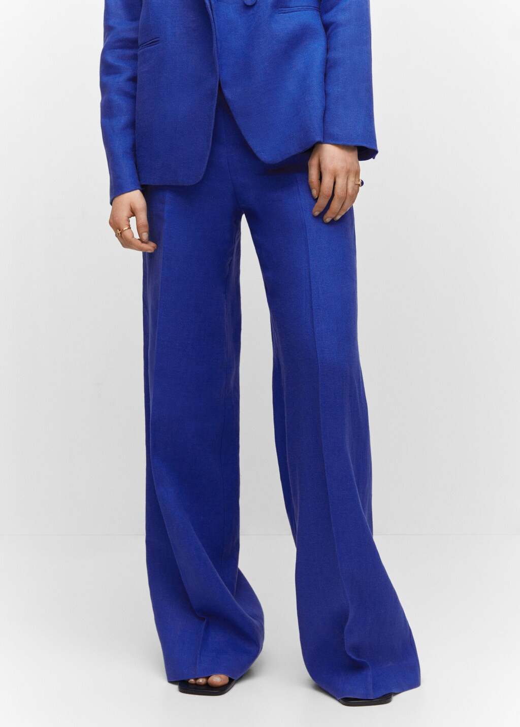 100% linen wideleg pants | MANGO (US)
