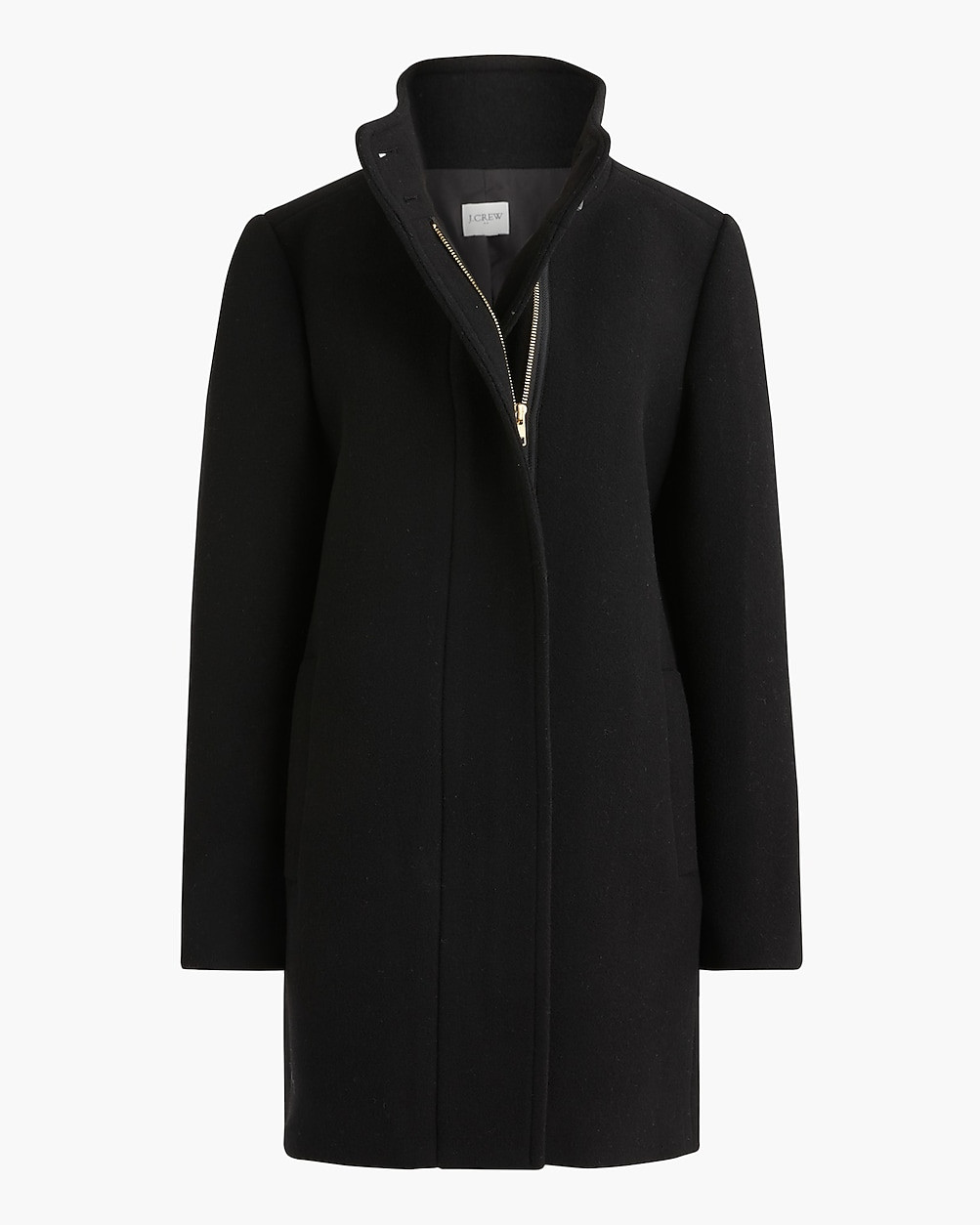 Petite city coat with button neck | J.Crew Factory