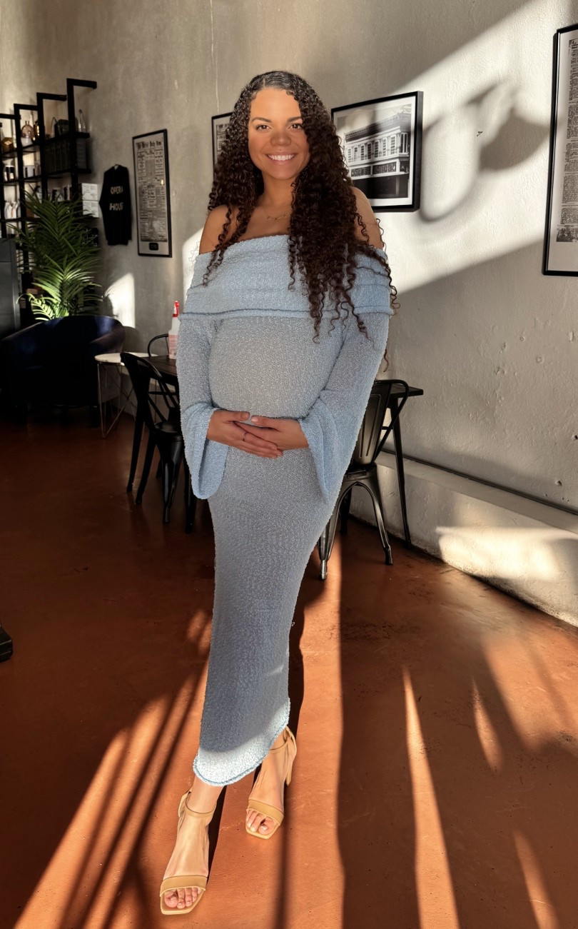 the perfect baby shower dress 🩵

#LTKBump #LTKU #LTKTall