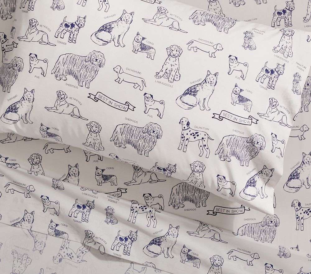Chris Loves Julia Organic Dog Sheet Set | Pottery Barn Kids