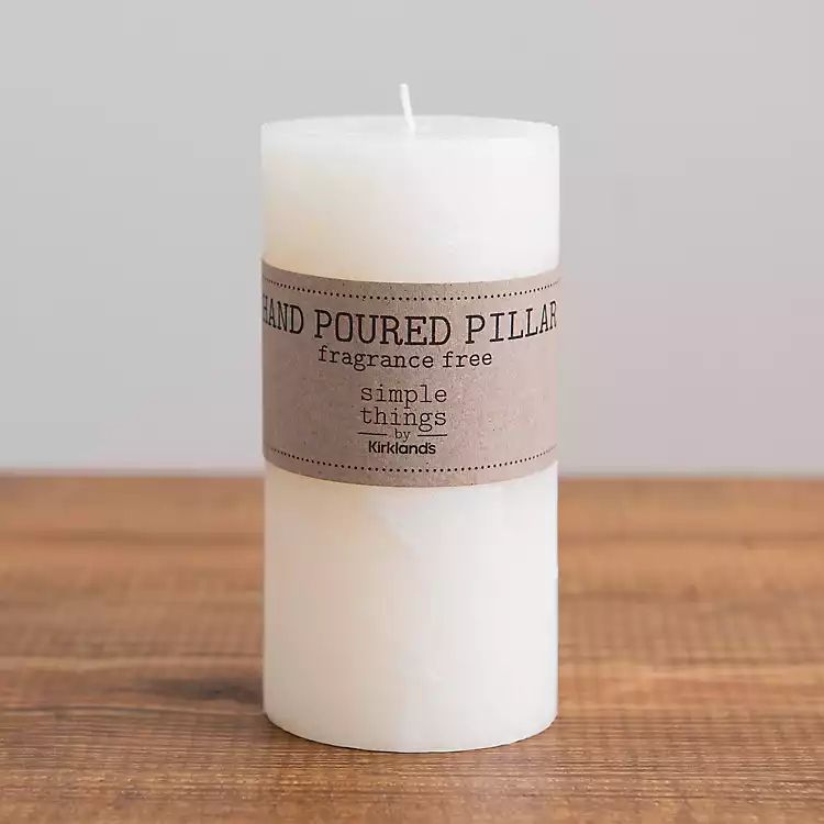 Ivory Unscented Pillar Candle, 6 in. | Kirkland's Home