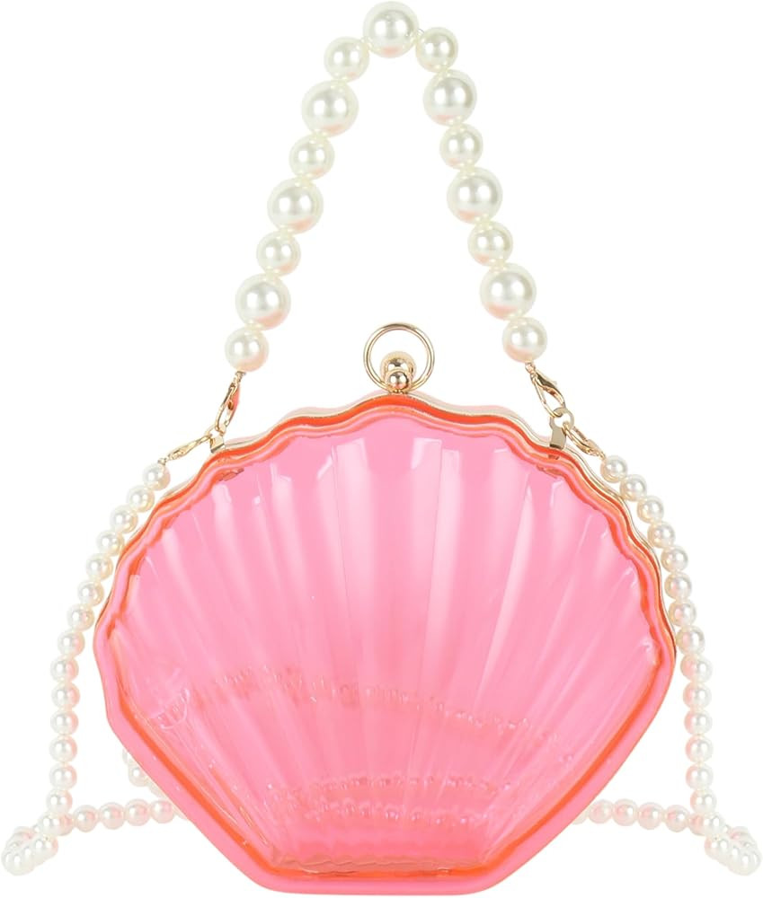 Women Mini Seashell Evening Clutch Top-Handle Bag Cross-body Bag | Amazon (US)