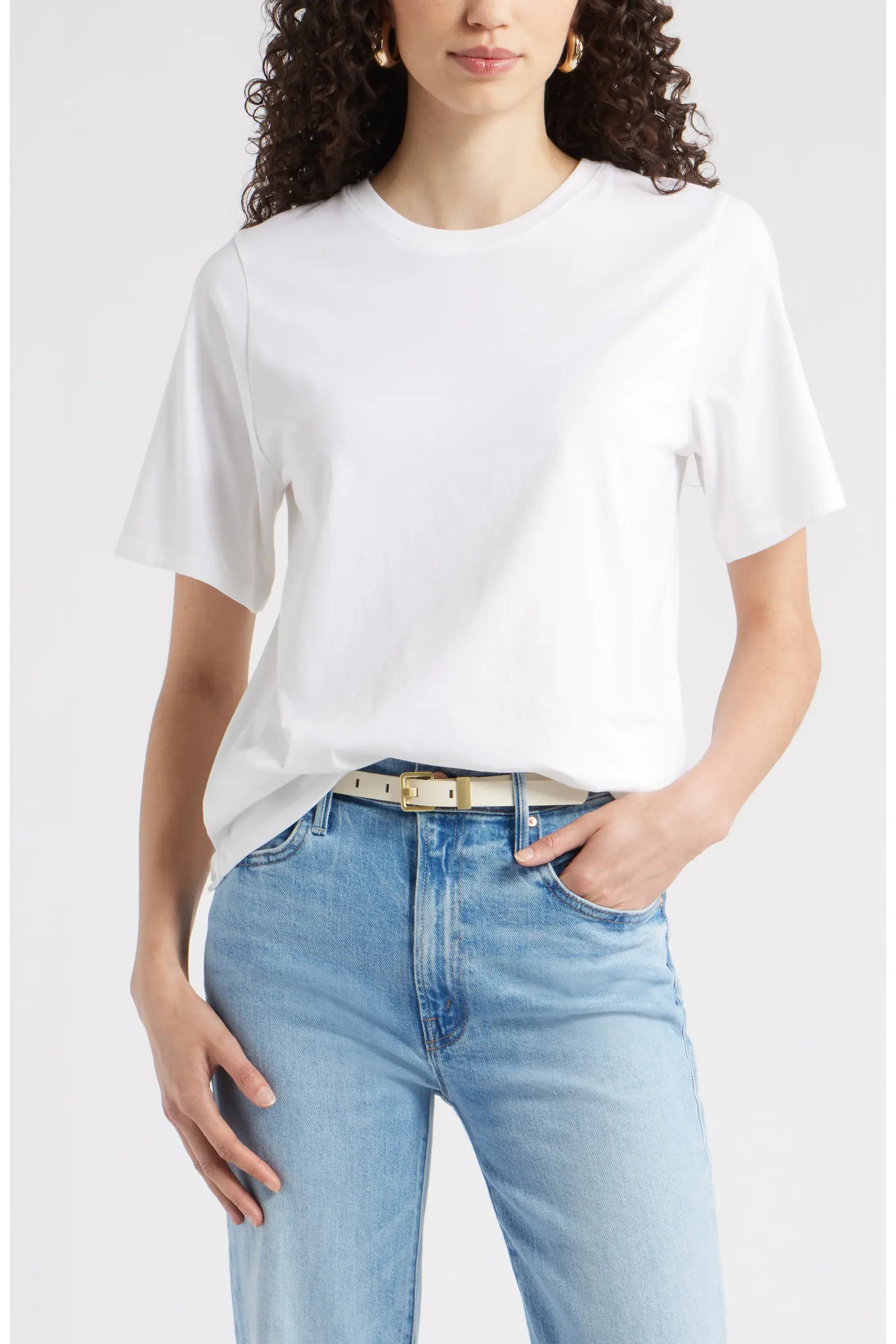 Relaxed Fit Pima Cotton Crewneck T-Shirt (Women) | Nordstrom | Nordstrom