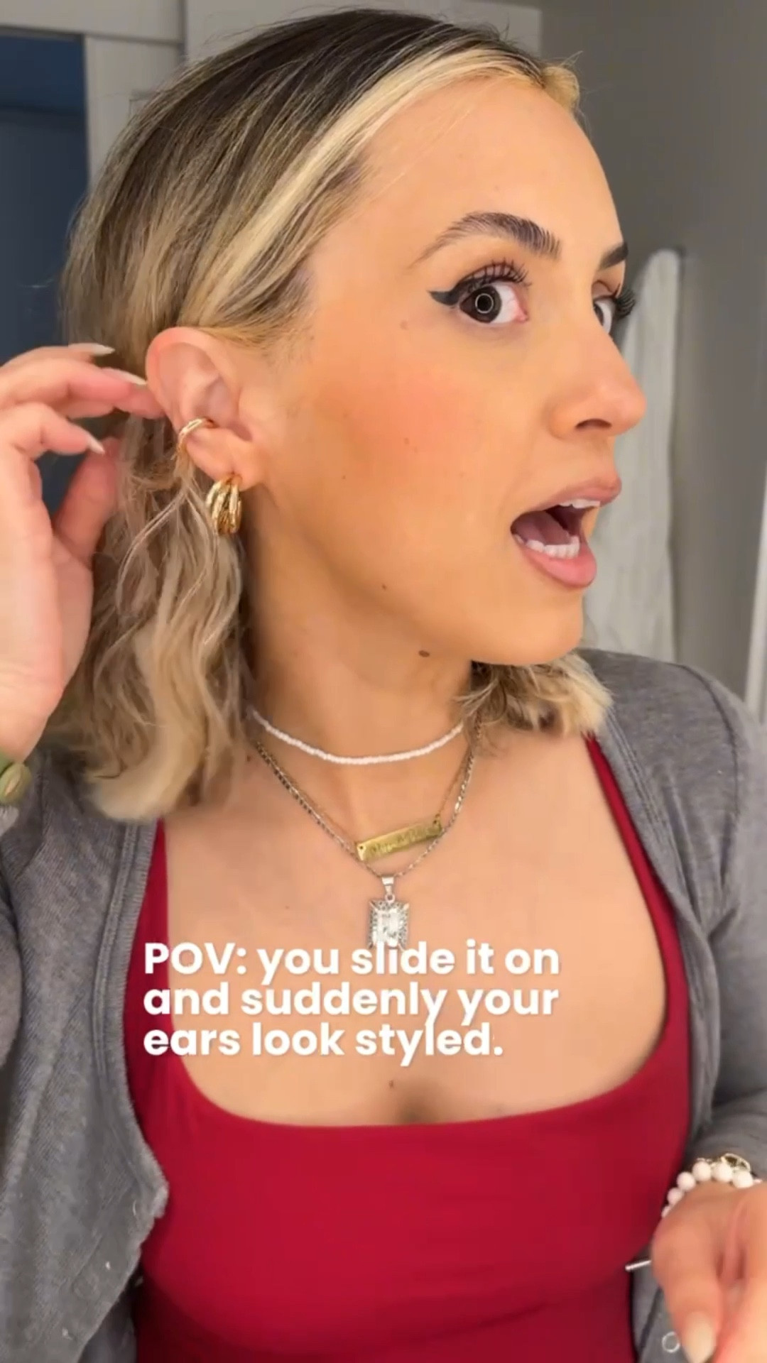 POV: you want the stacked ear look without committing to another piercing 😌

#LTKFindsUnder50 #LTKootd #LTKgrwm