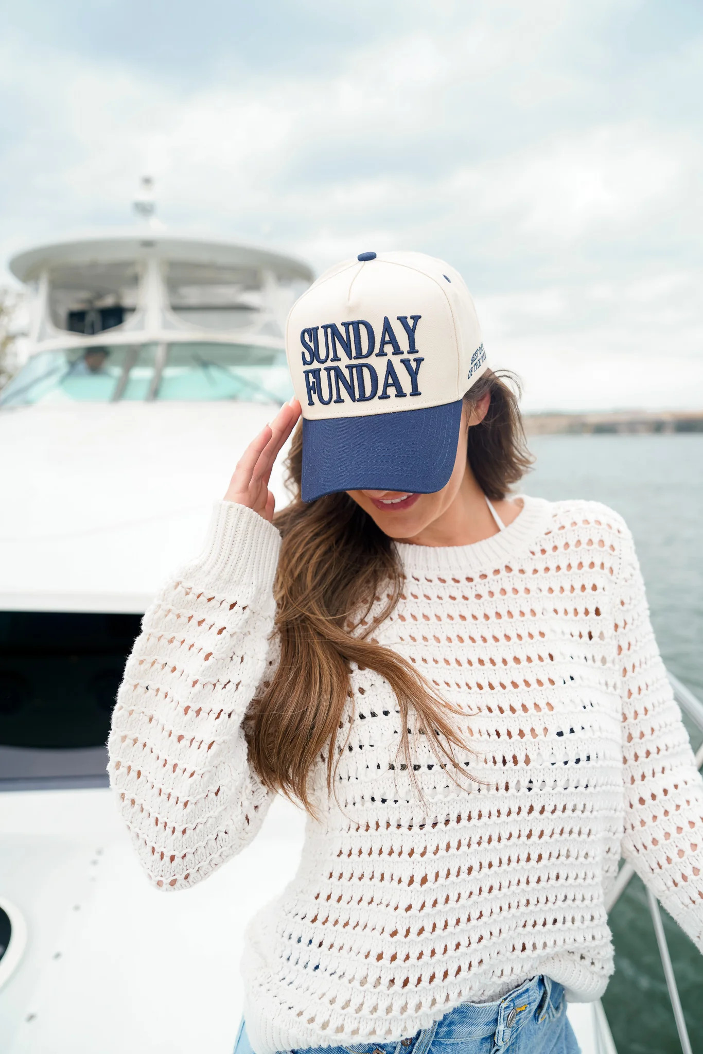 Sunday Funday - Navy Vintage Trucker Hat | KenzKustomz