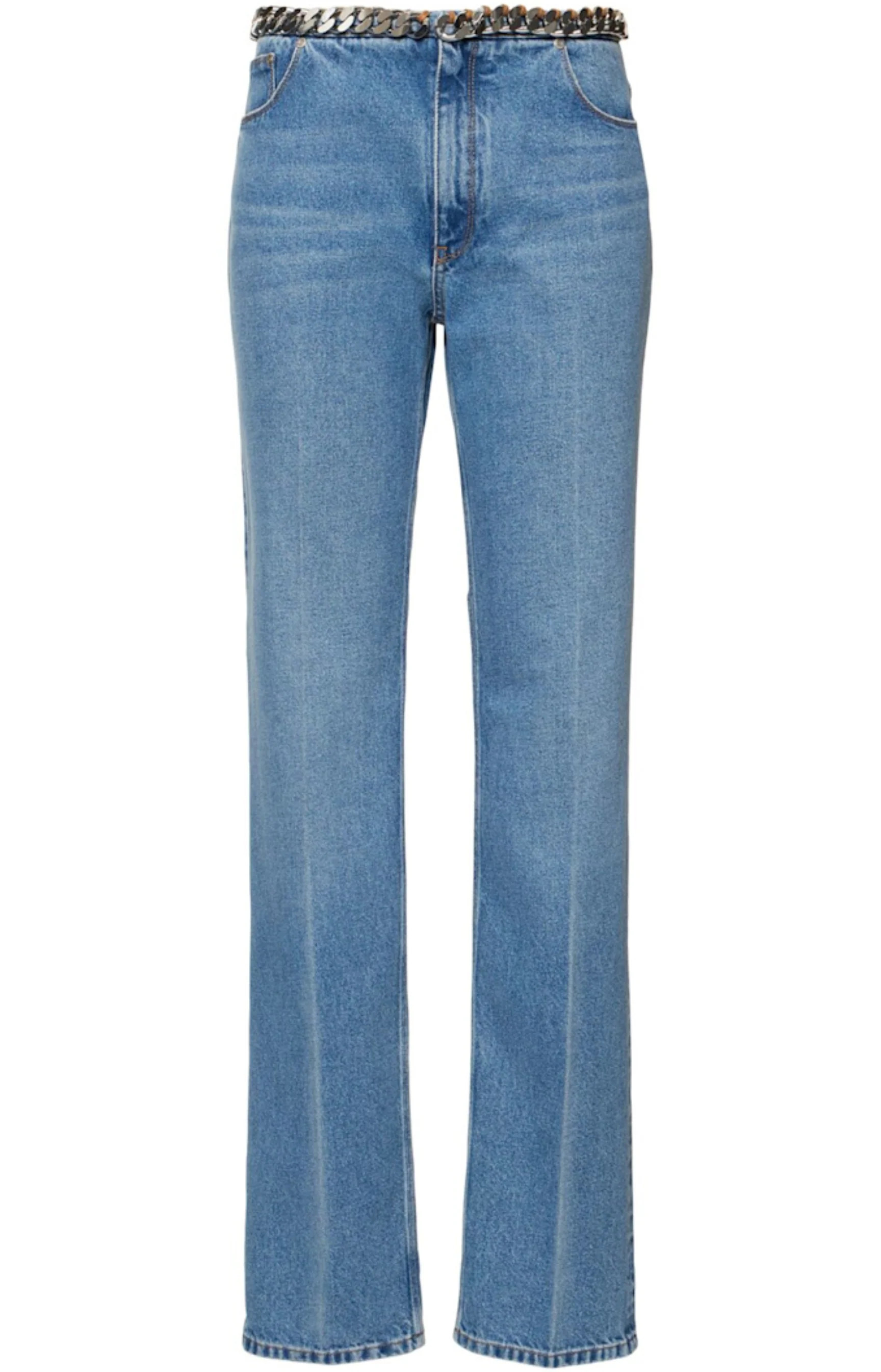 Chain Belt Straight Leg Jeans | Ludivine