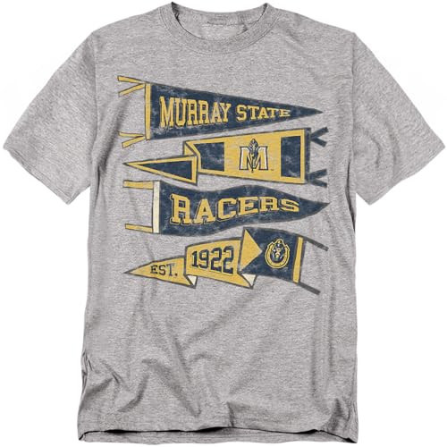 LOGOVISION Murray State University Distressed Pennants Unisex Adult T Shirt, Athletic Heather, X-Large | Amazon (US)