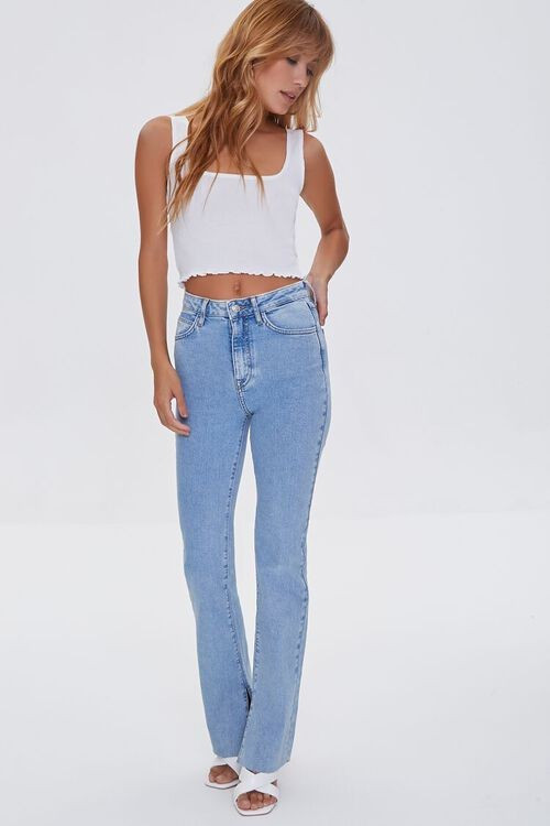 High-Rise Slit-Hem Jeans | Forever 21 (US)