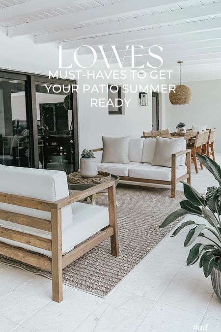 Lowes must haves to get your patio ready for summer + memorial sale favs! #ad #lowespartner #outdoor #patio #porch #lowes #homedecor #outdoorpatiosets 

#LTKSeasonal #LTKsalealert #LTKhome