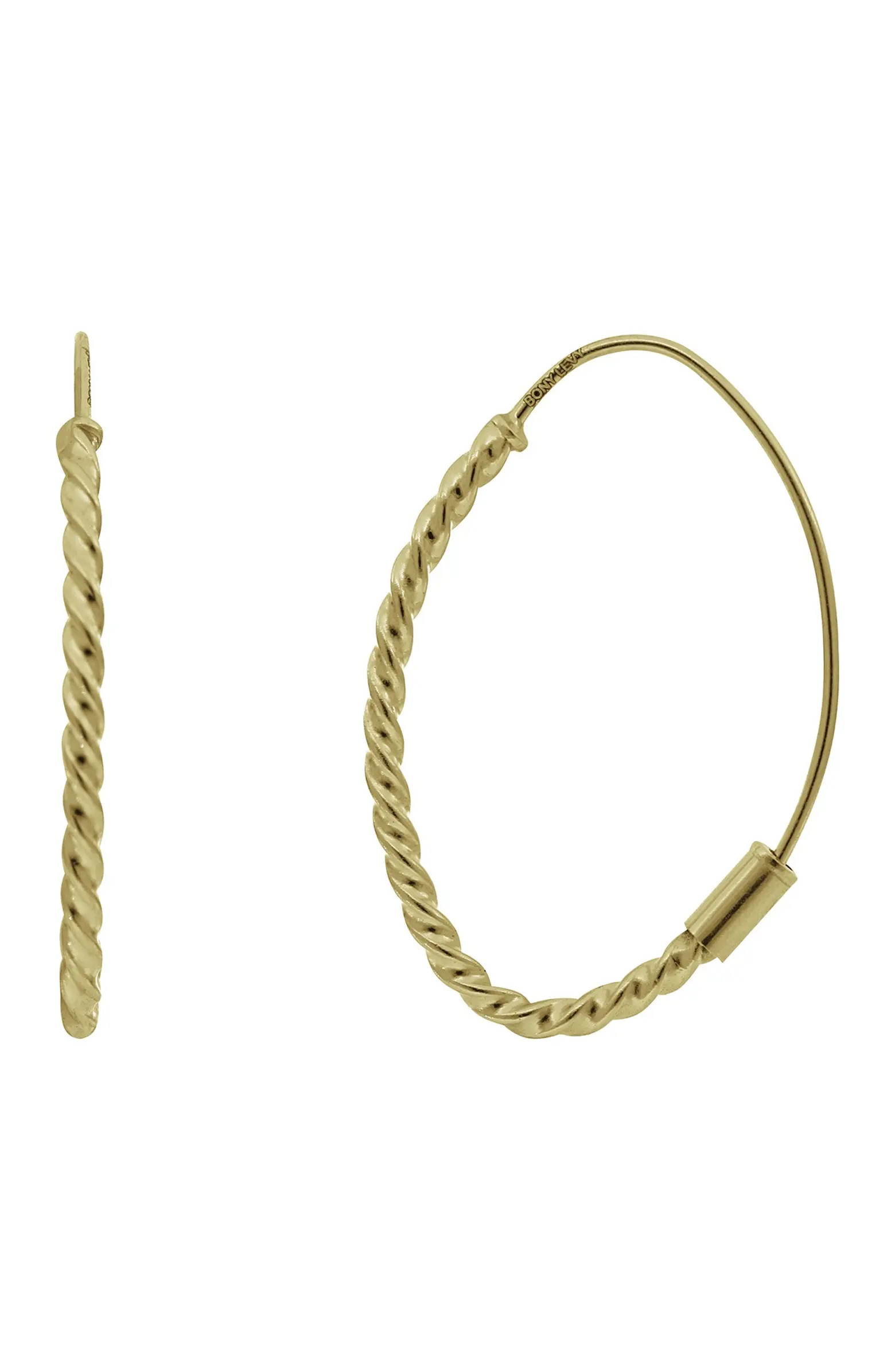 BONY LEVY 14K Yellow Gold Twisted Rope Hoop Earrings | Nordstromrack | Nordstrom Rack