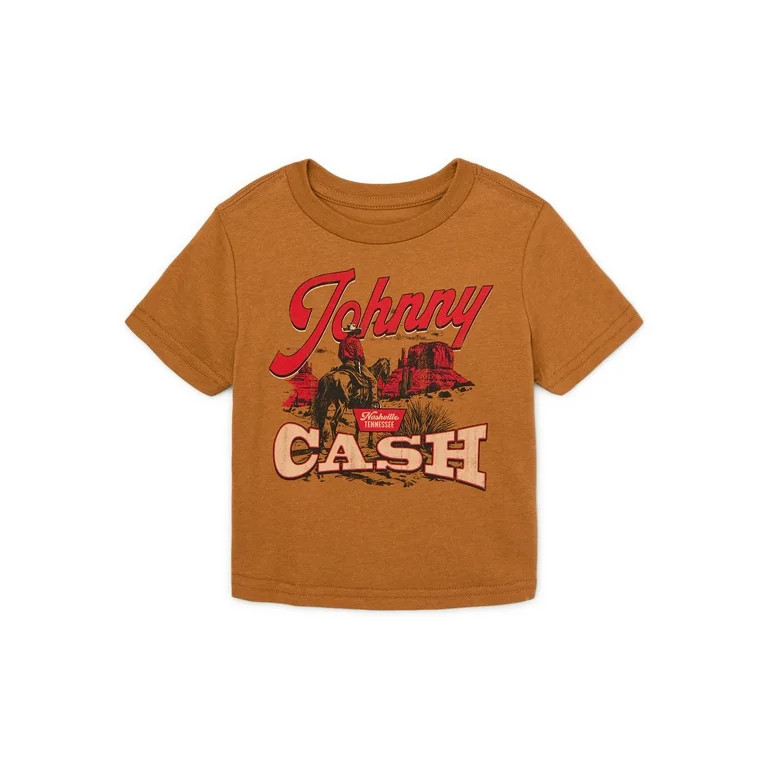 Johnny Cash Music Tour Toddler Short Sleeve Tee, Sizes 12M-5T | Walmart (US)