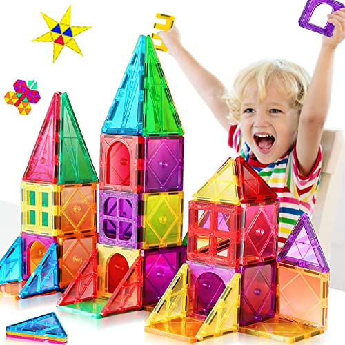 Magnetic Tiles Kids Toys for 3 4 5 6 7 8+ Year Old Boys Girls Magnetic Building Blocks STEM Preschool Toys Encourage Children Creativity Development Fine Motor Skills Age 3-5 4-8 Birthday Gifts | Amazon (US)