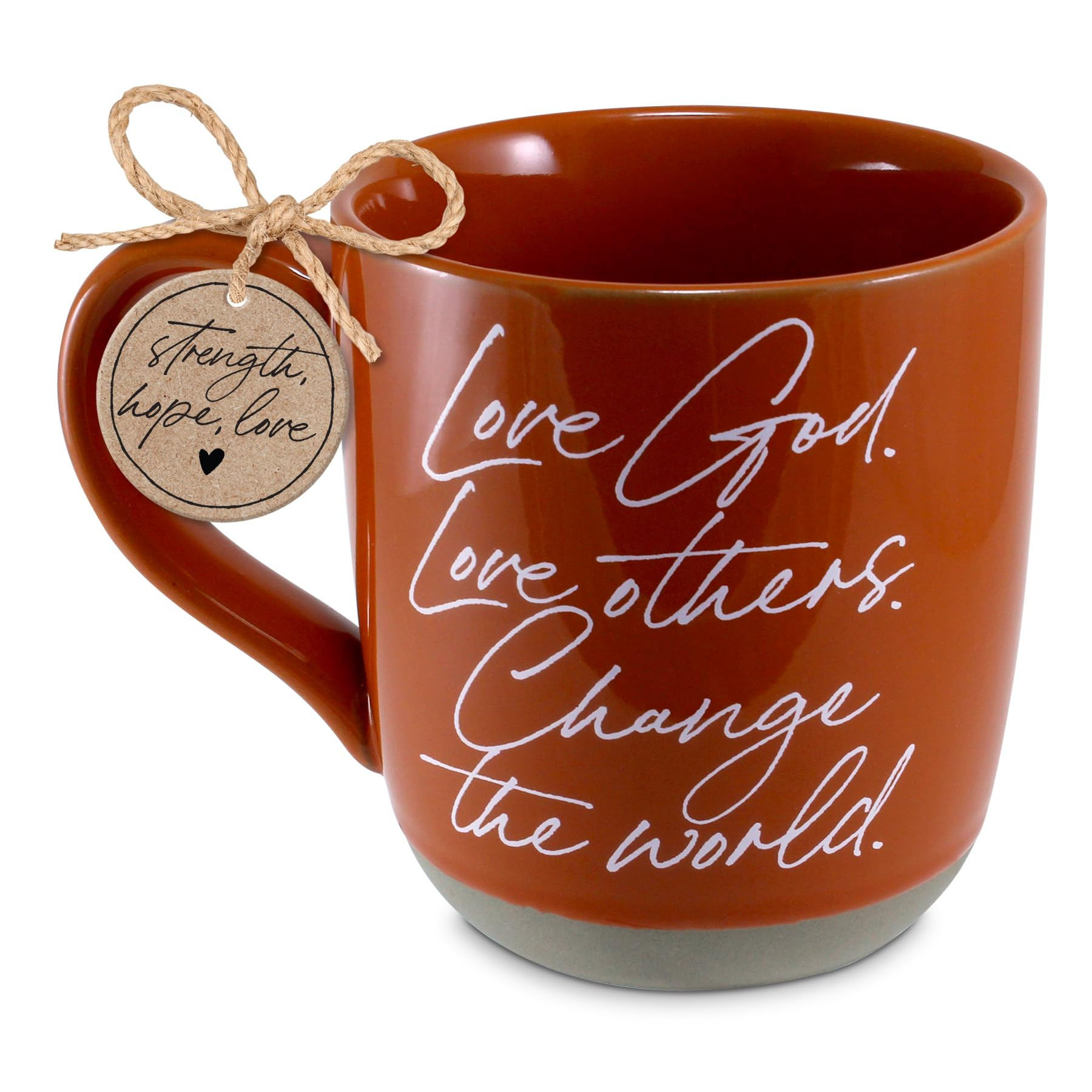Lighthouse Christian Products Love God Love Others - Matthew 22:37, 39 - Sienna Red 18 Ounce Cera... | Amazon (US)