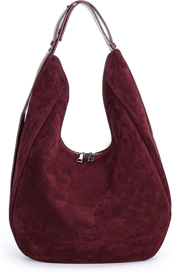 Herald Slouchy Suede Hobo Shoulder Bag for Women, Crescent Crossbody Purse Satchel Tote Handbag w... | Amazon (US)