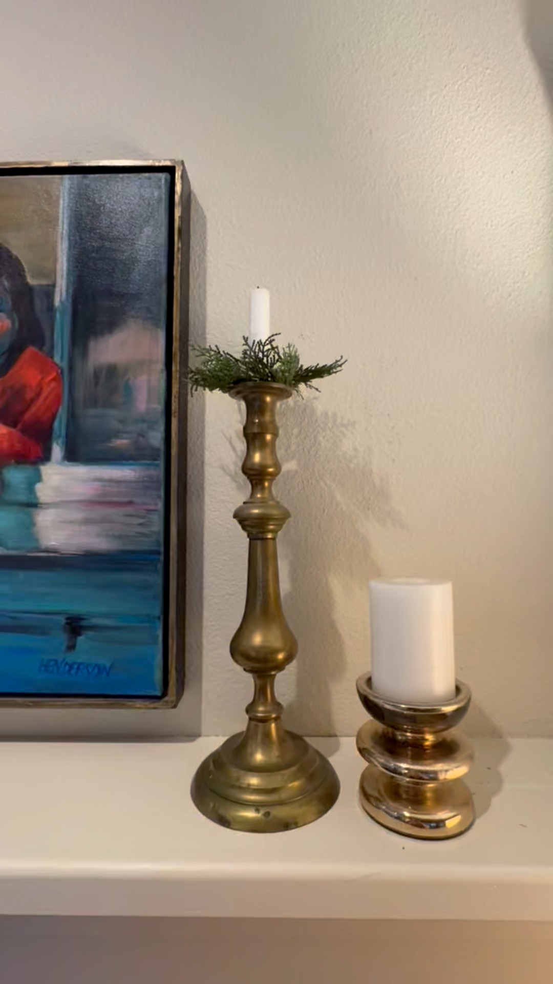 Mantel decor 

A simple way to dress up your candlesticks. These are napkin rings and come in a set of 4. And they are on sale. 
Note: they are a bit wide so wouldn’t work in a narrow taper base. 
My pillar candle bases are from West Elm, past year. I’m linking a really pretty current option. 

#LTKHoliday #LTKCyberWeek #LTKSeasonal